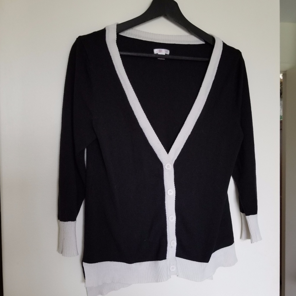 Contrast-Trim Xhilaration Button Down Cardigan